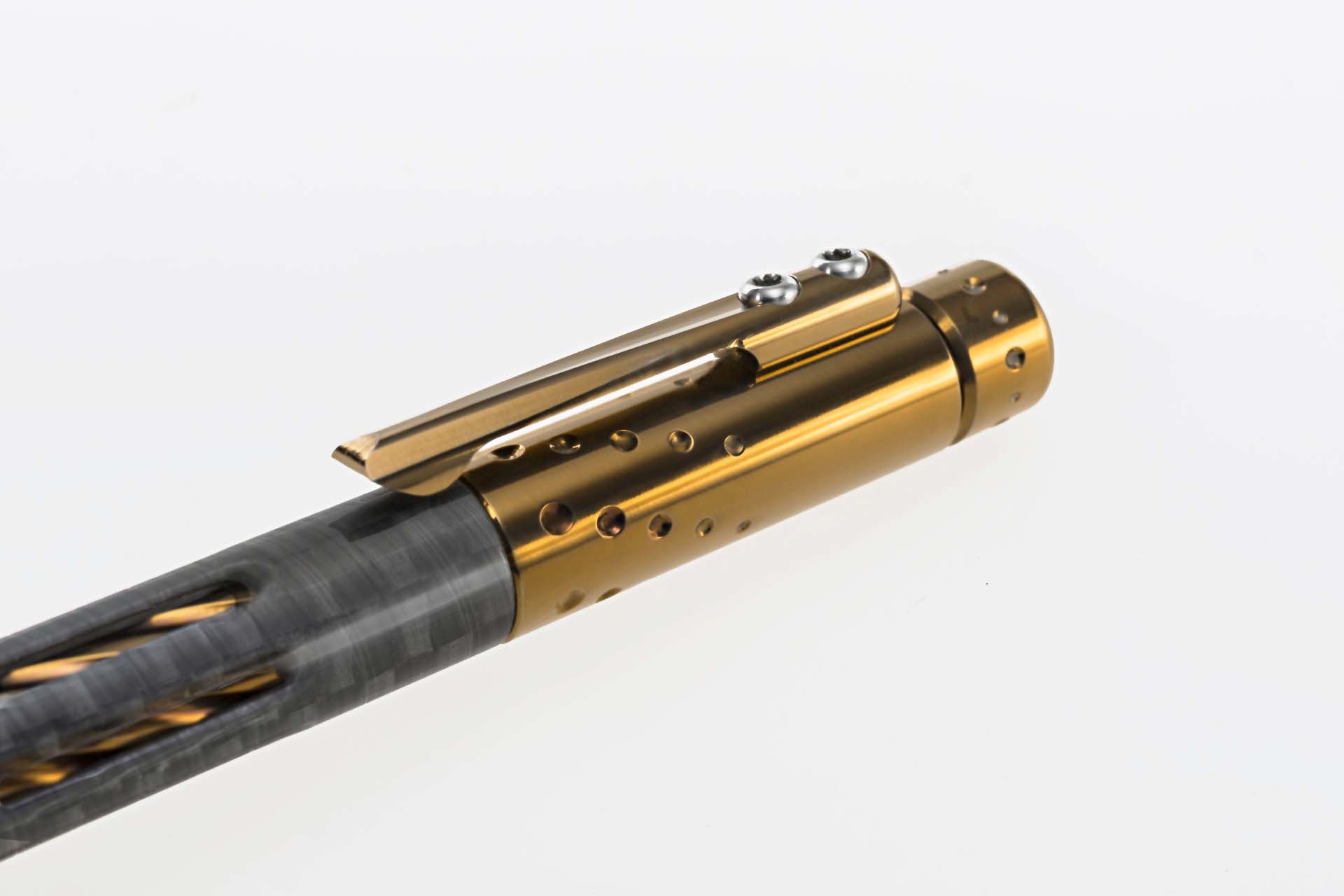 Тактическая ручка Lionsteel Nyala NY FC BRS, корпус карбон/титан, Bronze Shine. Фото №3