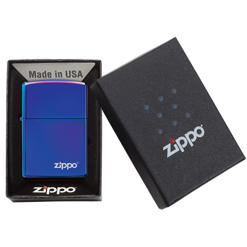 Зажигалка ZIPPO Classic с покрытием High Polish Indigo, латунь/сталь, синяя, глянцевая, 36x12x56 мм - фото 7