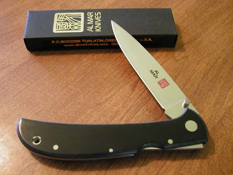 Нож складной Al Mar Eagle Ultralight, сталь AUS-8, рукоять микарта, чёрный от Ножиков