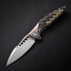 фото Нож складной thor 7 rikeknife, сталь 154cm, green titanium/g10
