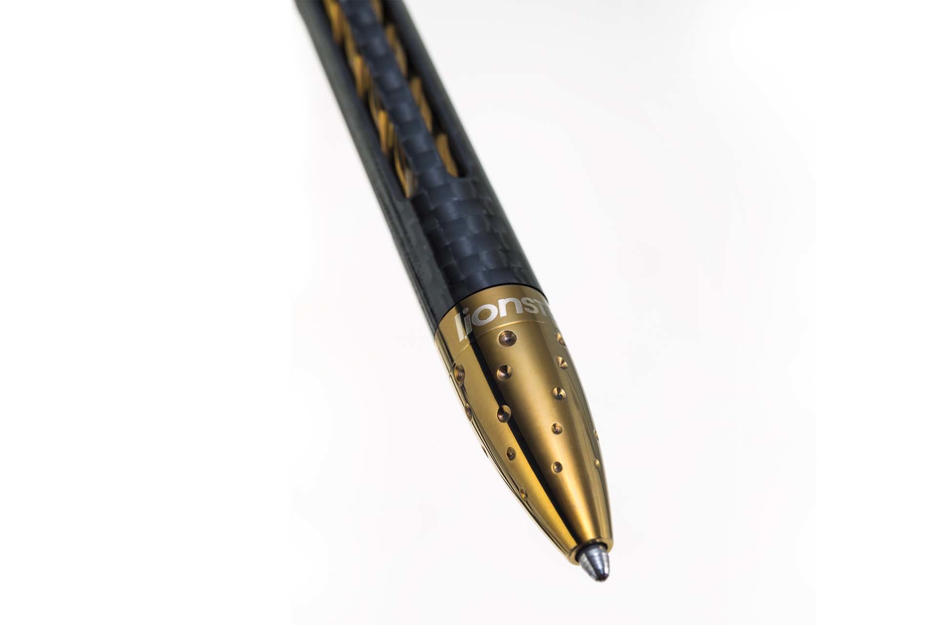 Тактическая ручка Lionsteel Nyala NY FC BRS, корпус карбон/титан, Bronze Shine. Фото №4