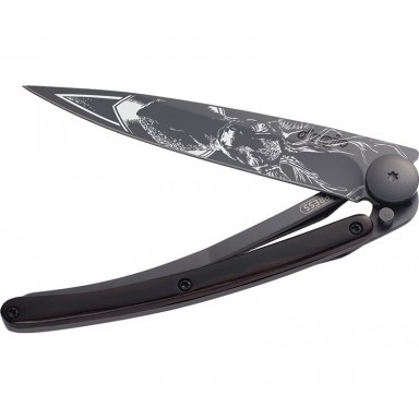 фото Складной нож deejo tattoo black 37g, deer
