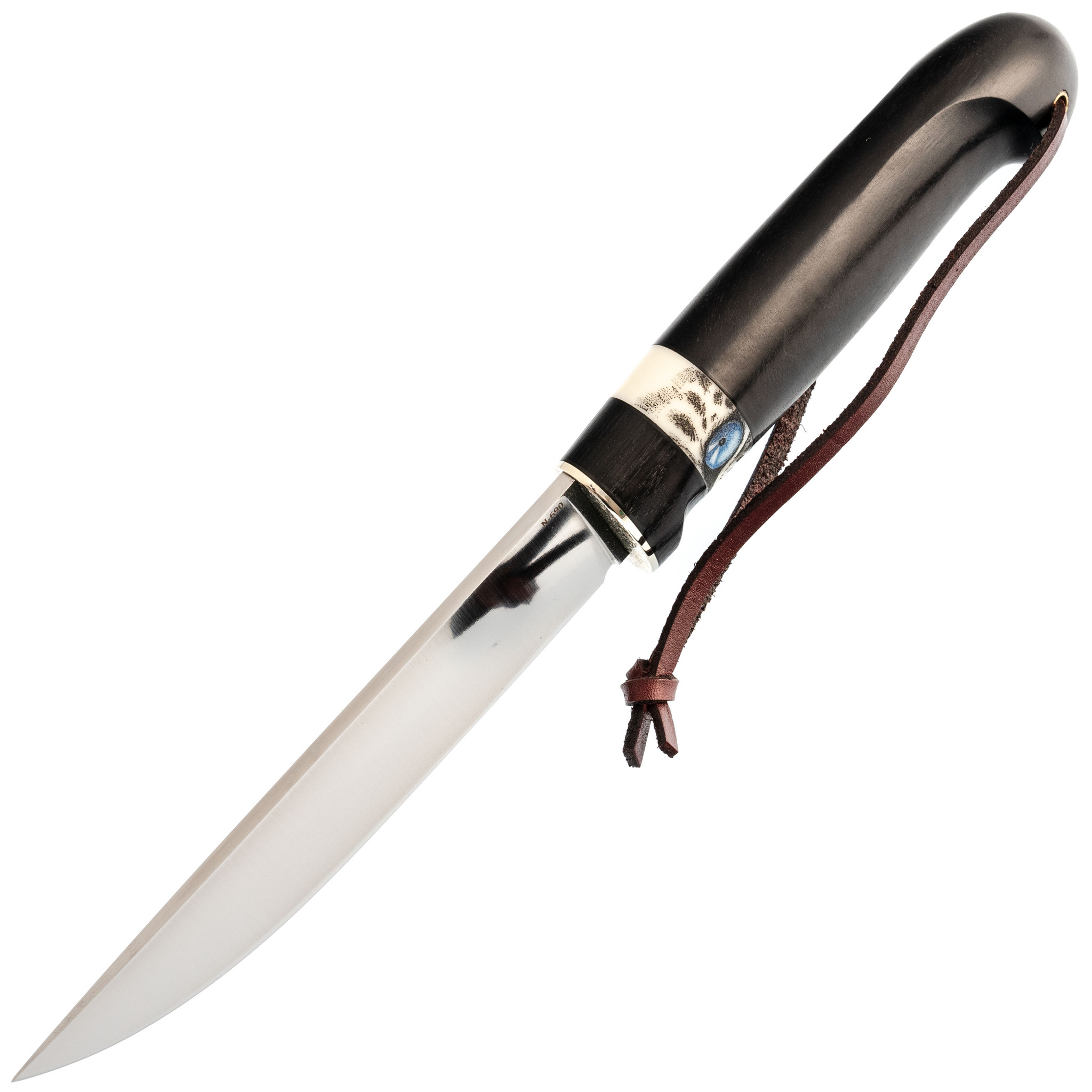 Нож Лиман, сталь N690, рукоять граб, кориан, скрим-шоу - фото 2