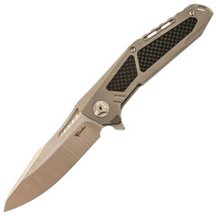 Фото Складной нож Reate K-3 Satin, сталь CTS-204P, рукоять титан/карбон