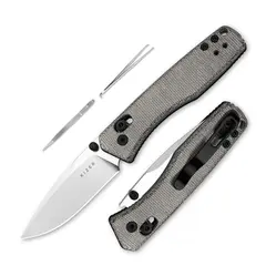 Фото Складной нож Kizer Aegis, сталь AEB-L, рукоять микарта, серый