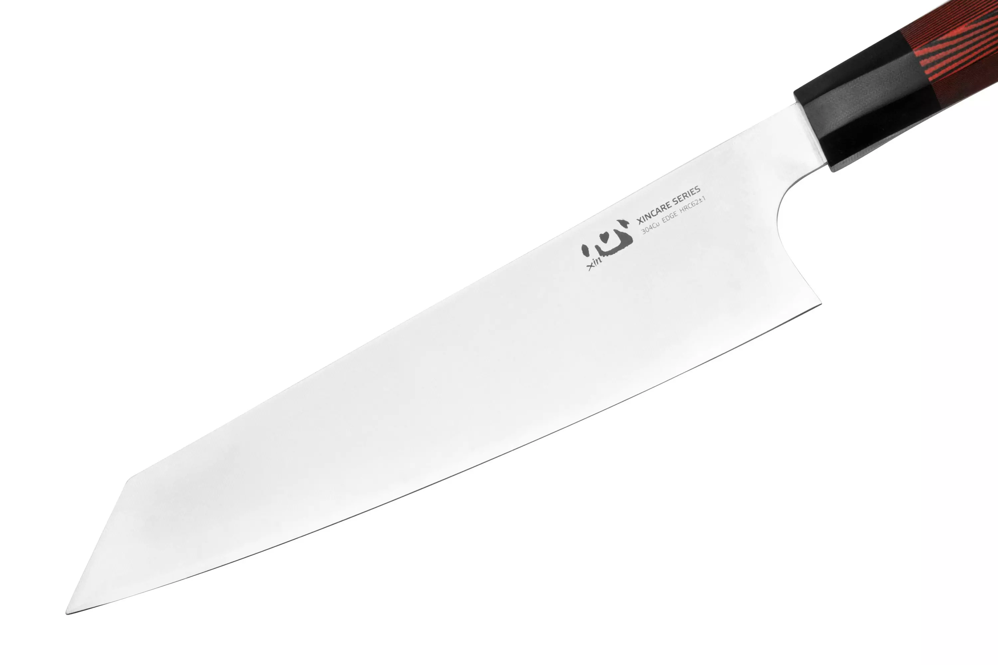 Нож кухонный Xin Cutlery Kritsuke Chef 213мм, сталь 304Cu, рукоять красно-черный G10 - фото 4
