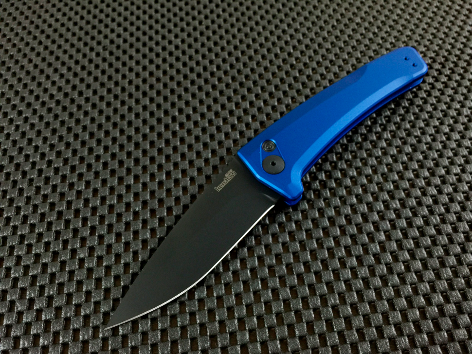 фото Полуавтоматический складной нож launch 3 - kershaw 7300blublk blue, сталь crucible cpm® 154, рукоять анодированный алюминий, синий