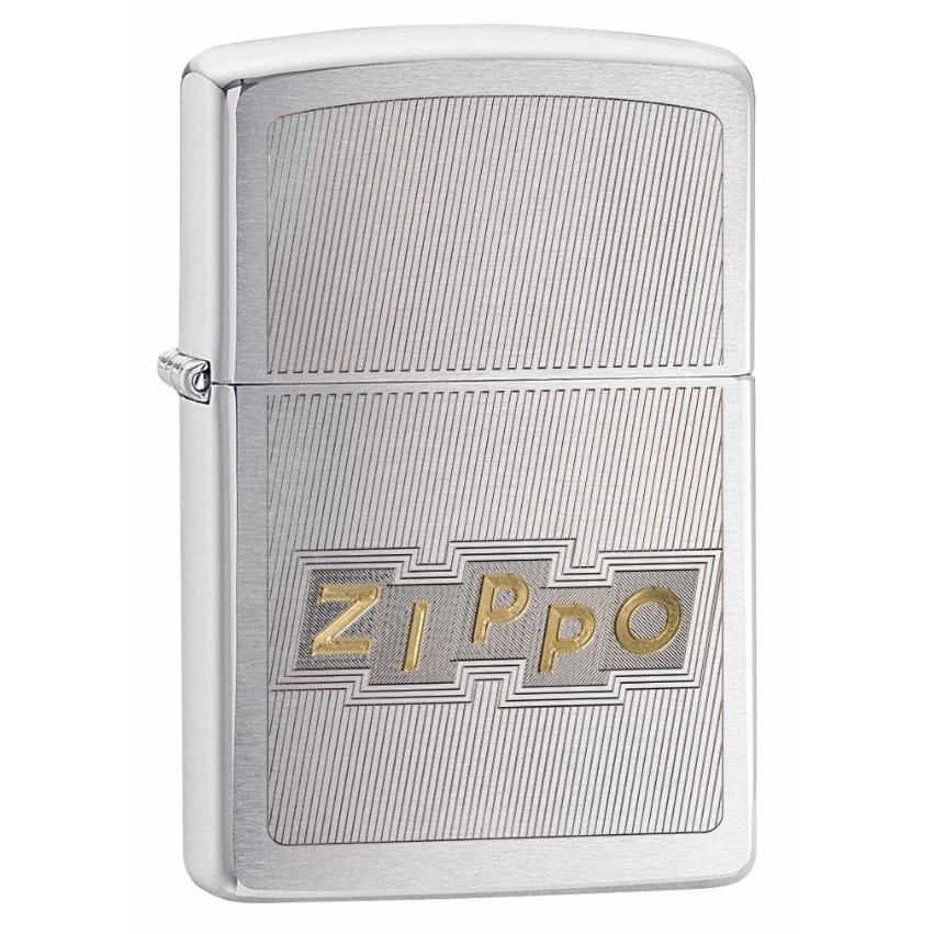 Зажигалка ZIPPO Classic с покрытием Brushed Chrome, латунь/сталь, серебристая, матовая, 36x12x56 мм - фото 1
