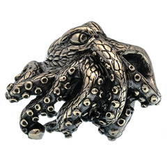 Фото Бусина для темляка Осьминог, мельхиор