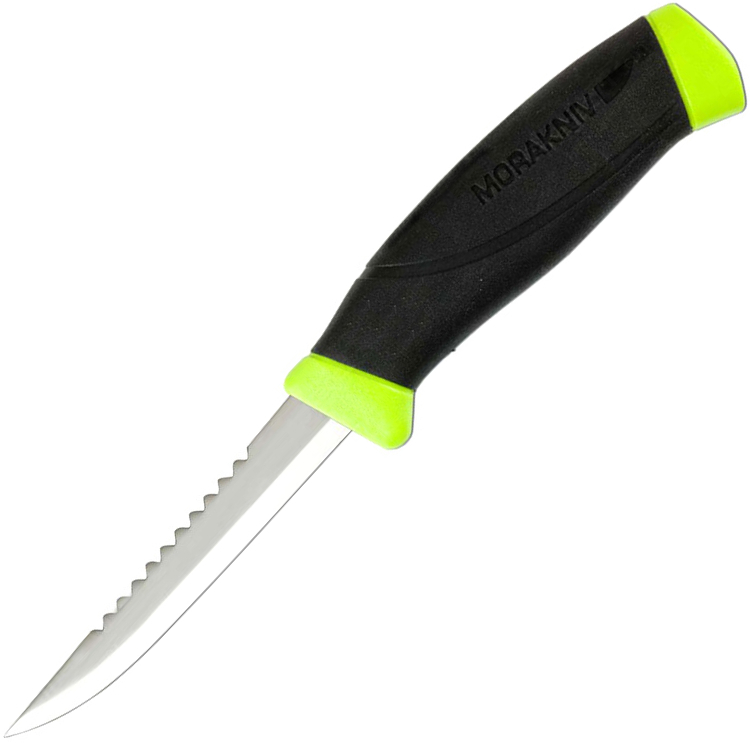 Нож с фиксированным лезвием Morakniv Fishing Comfort Scaler 098, сталь Sandvik 12C27, рукоять резина/пластик - фото 1