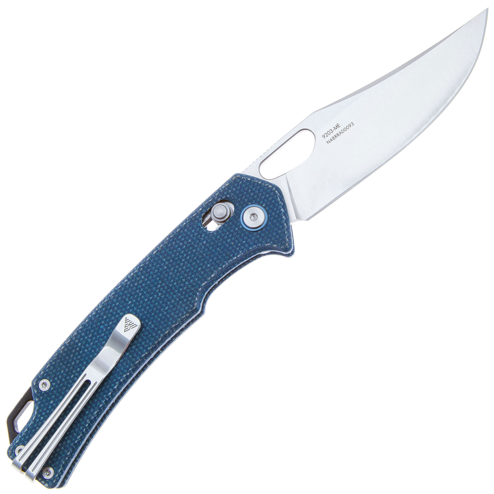 Складной нож SRM 9203-ME, сталь 10Cr15CoMoV, рукоять микарта, синий - фото 2