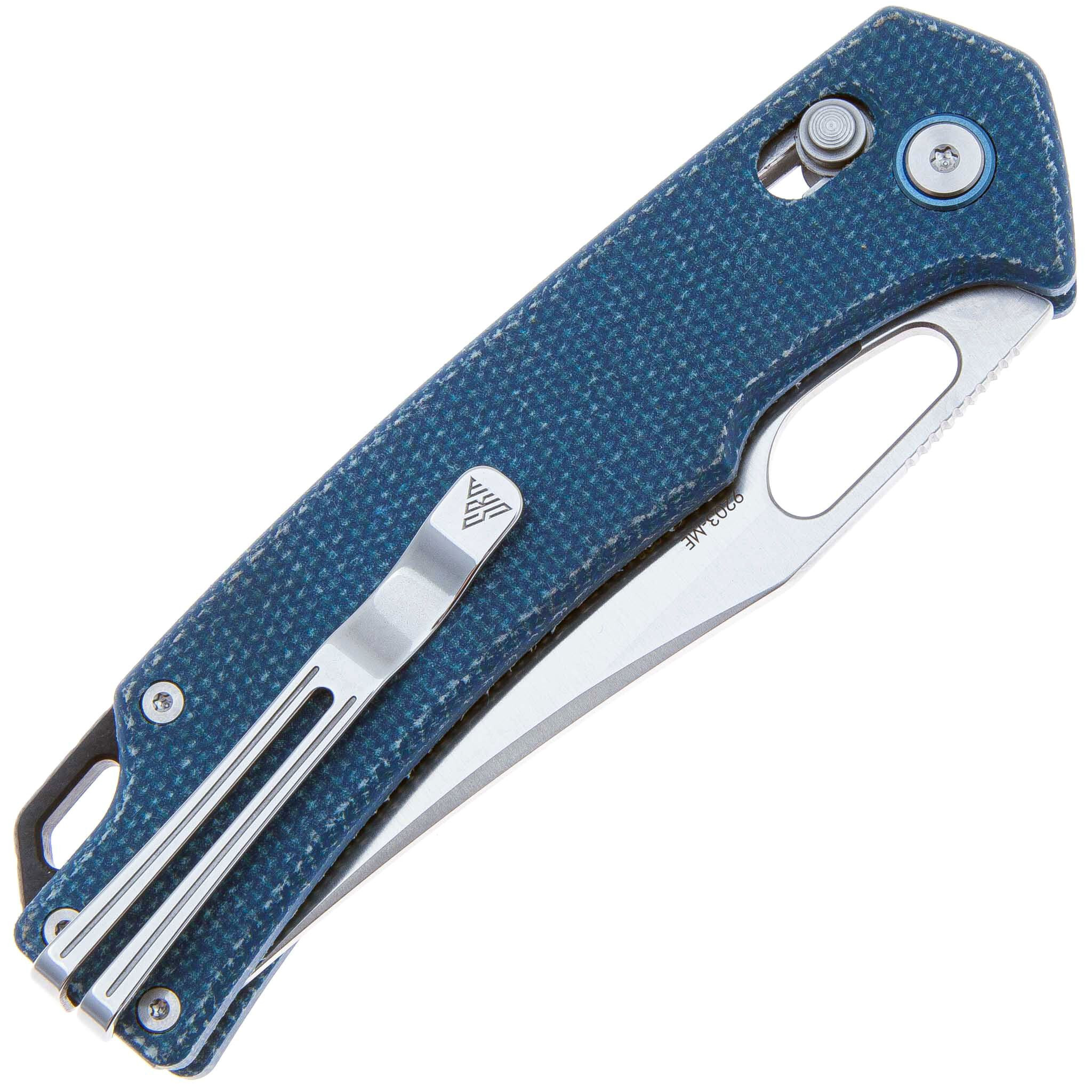Складной нож SRM 9203-ME, сталь 10Cr15CoMoV, рукоять микарта, синий - фото 4