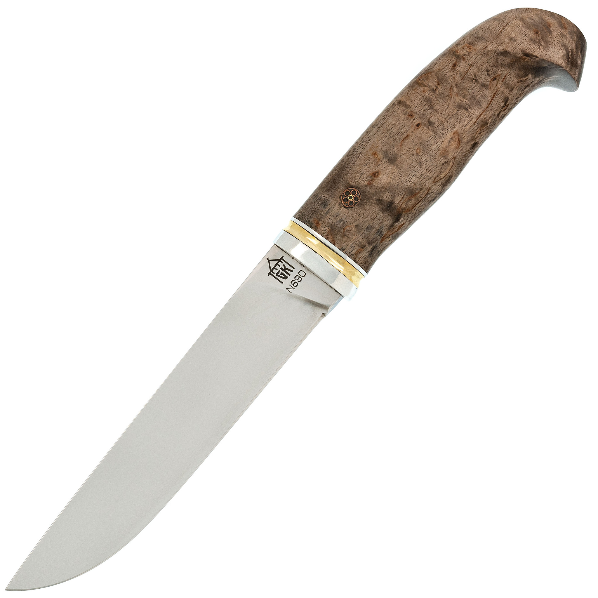 Нож Лиман, сталь N690, рукоять карельская береза - фото 1