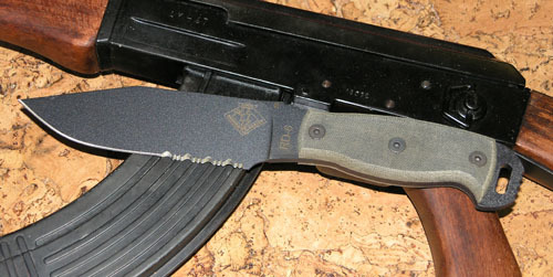 фото Нож с фиксированным клинком ontario "rd6 black micarta", серейтор