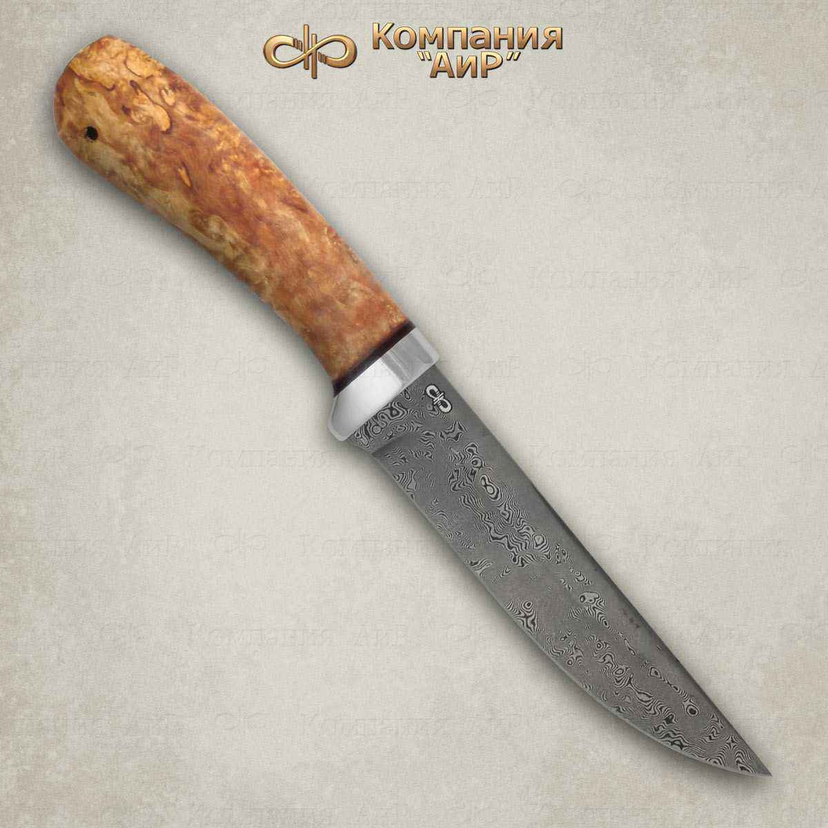 Нож АиР «Лиса», сталь ZD 0803, рукоять карельская береза, алюминий нож якутский средний сталь х12мф рукоять карельская береза