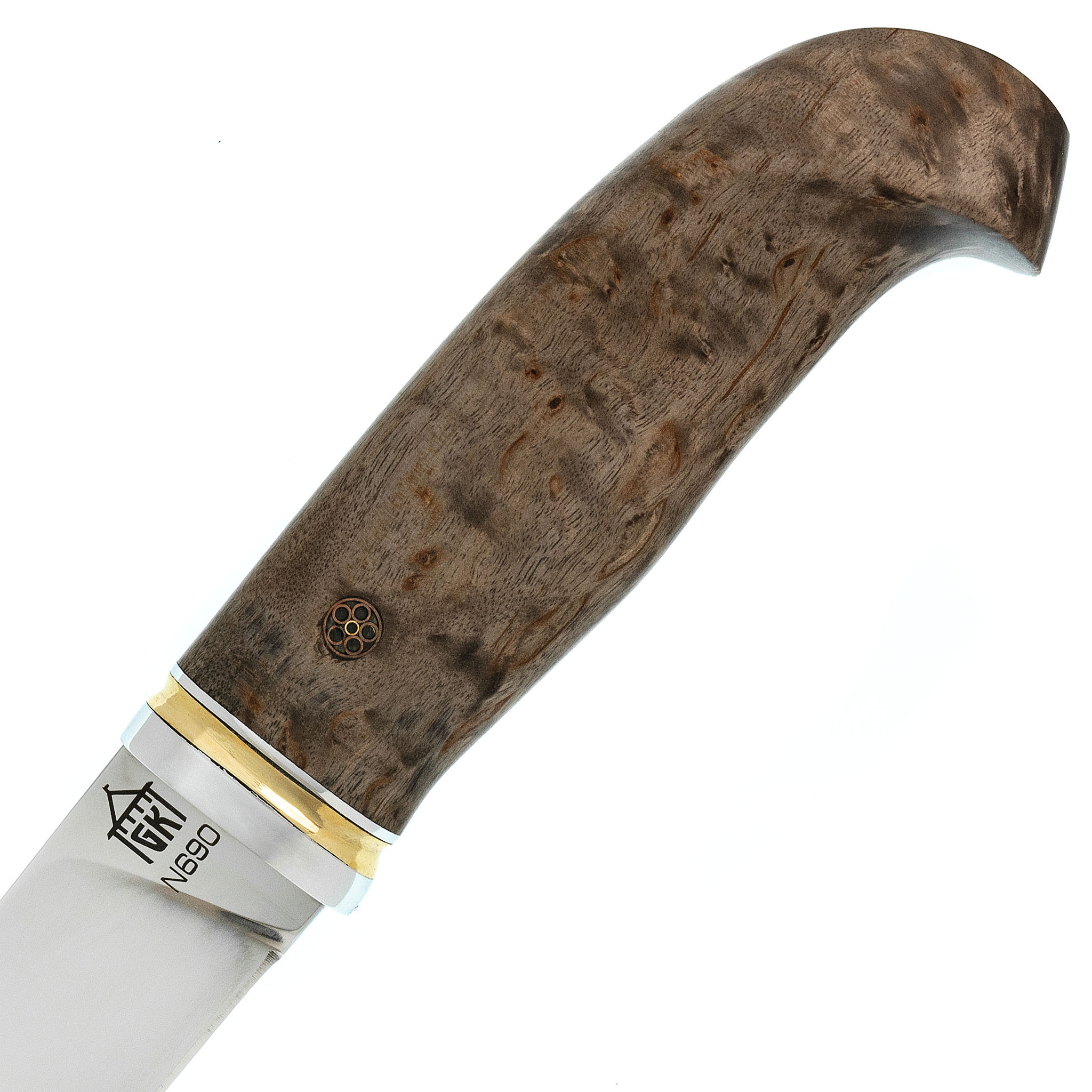 Нож Лиман, сталь N690, рукоять карельская береза - фото 3