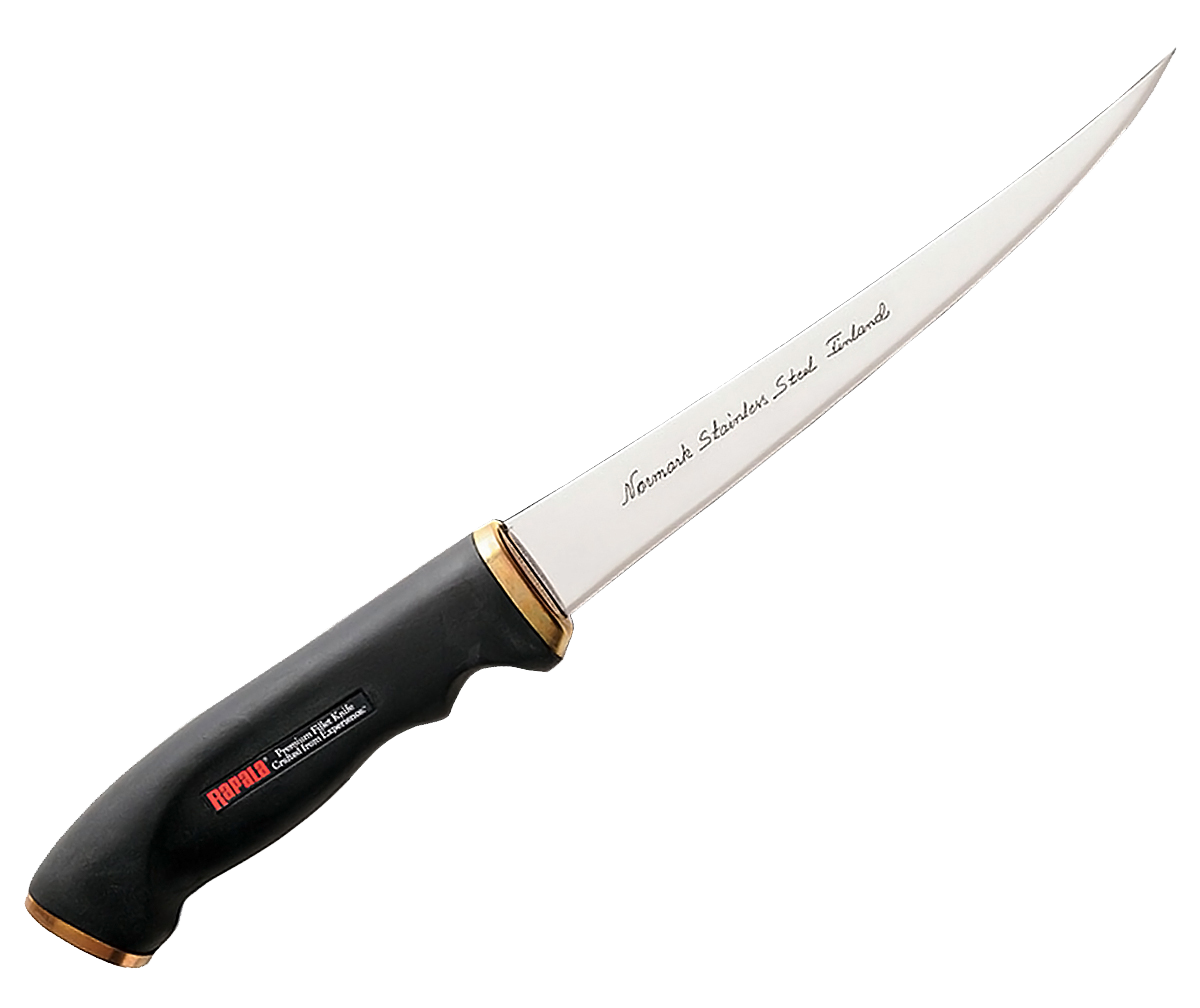 Филейный нож, Rapala, 407, нержавеющая сталь, кожаный чехол
