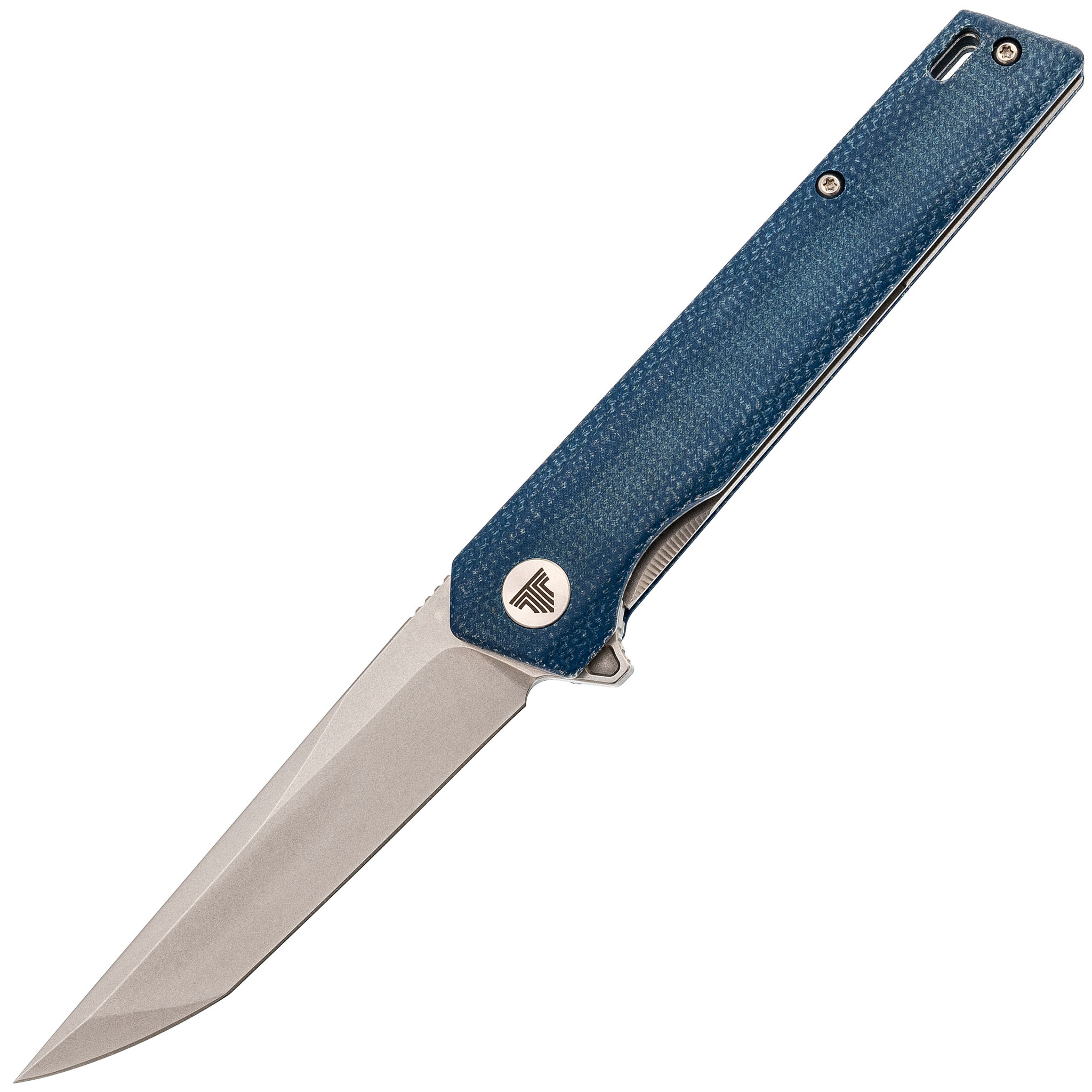 Складной нож Trivisa Equ-04L, сталь 10Cr15CoMoV, рукоять микарта, синий - фото 1