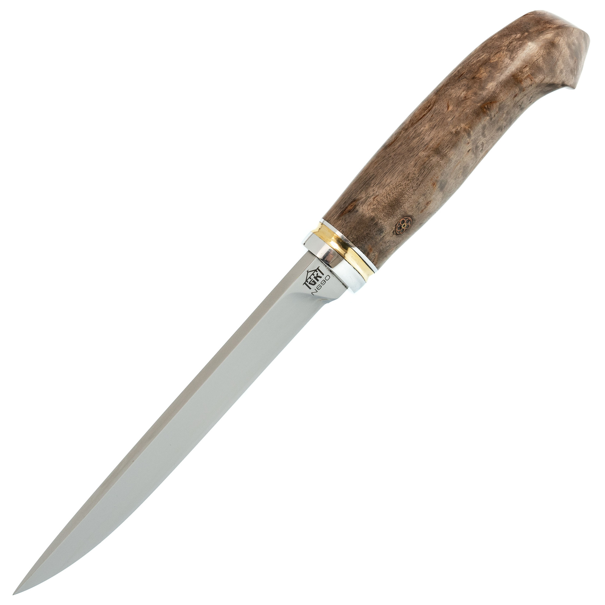 Нож Лиман, сталь N690, рукоять карельская береза - фото 4