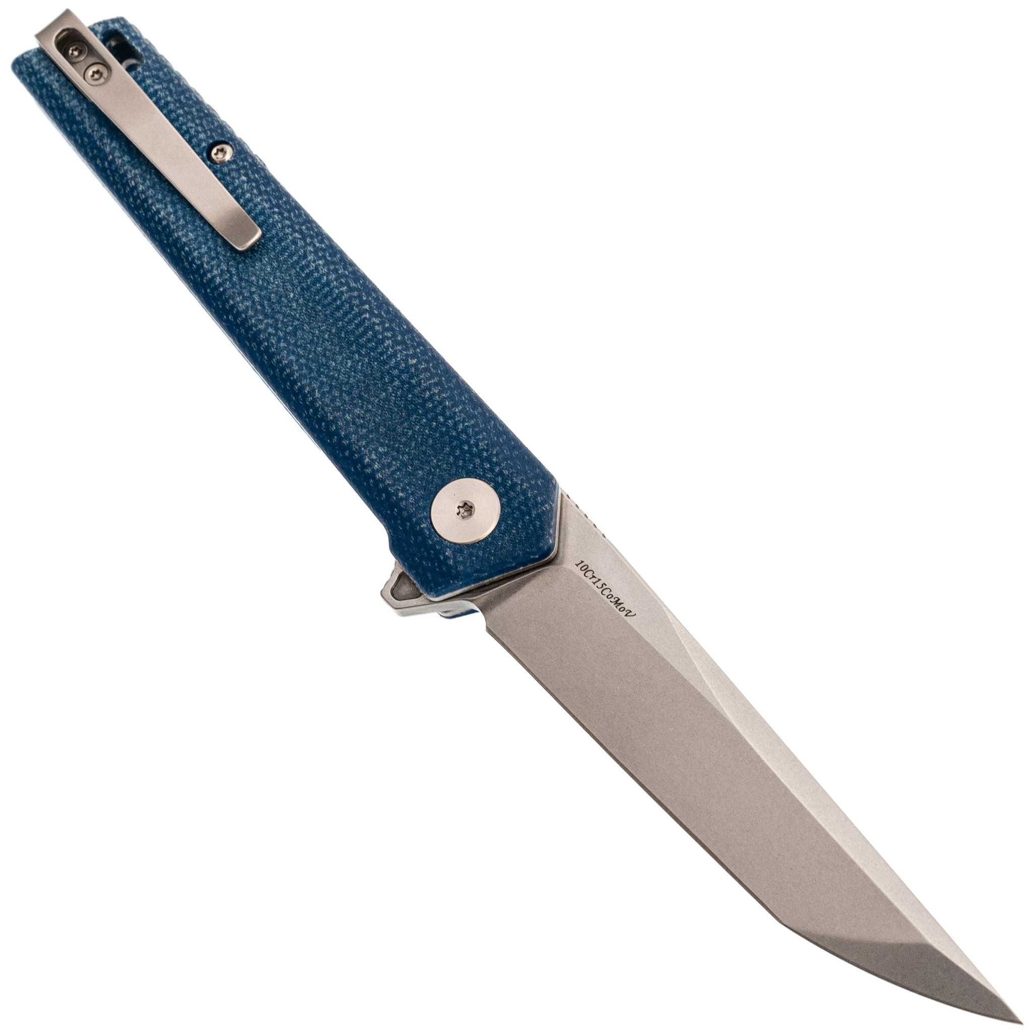 Складной нож Trivisa Equ-04L, сталь 10Cr15CoMoV, рукоять микарта, синий - фото 3