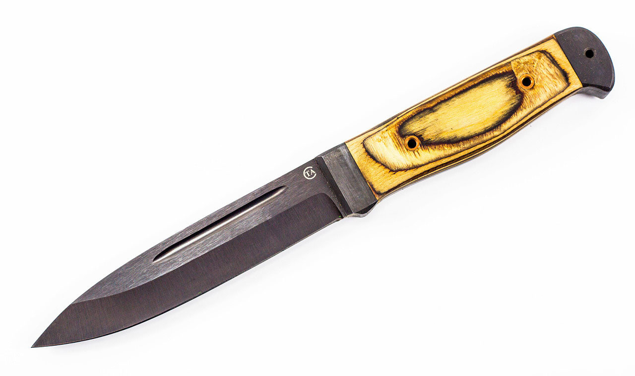 Нож Горец-3, сталь 65Г, бакелитовая фанера от Ножиков