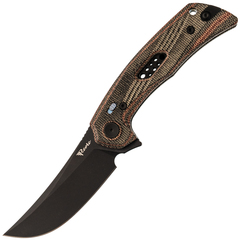 Фото Складной нож Reate PL-7 PVD, сталь Nitro-V, рукоять микарта, черно-красный