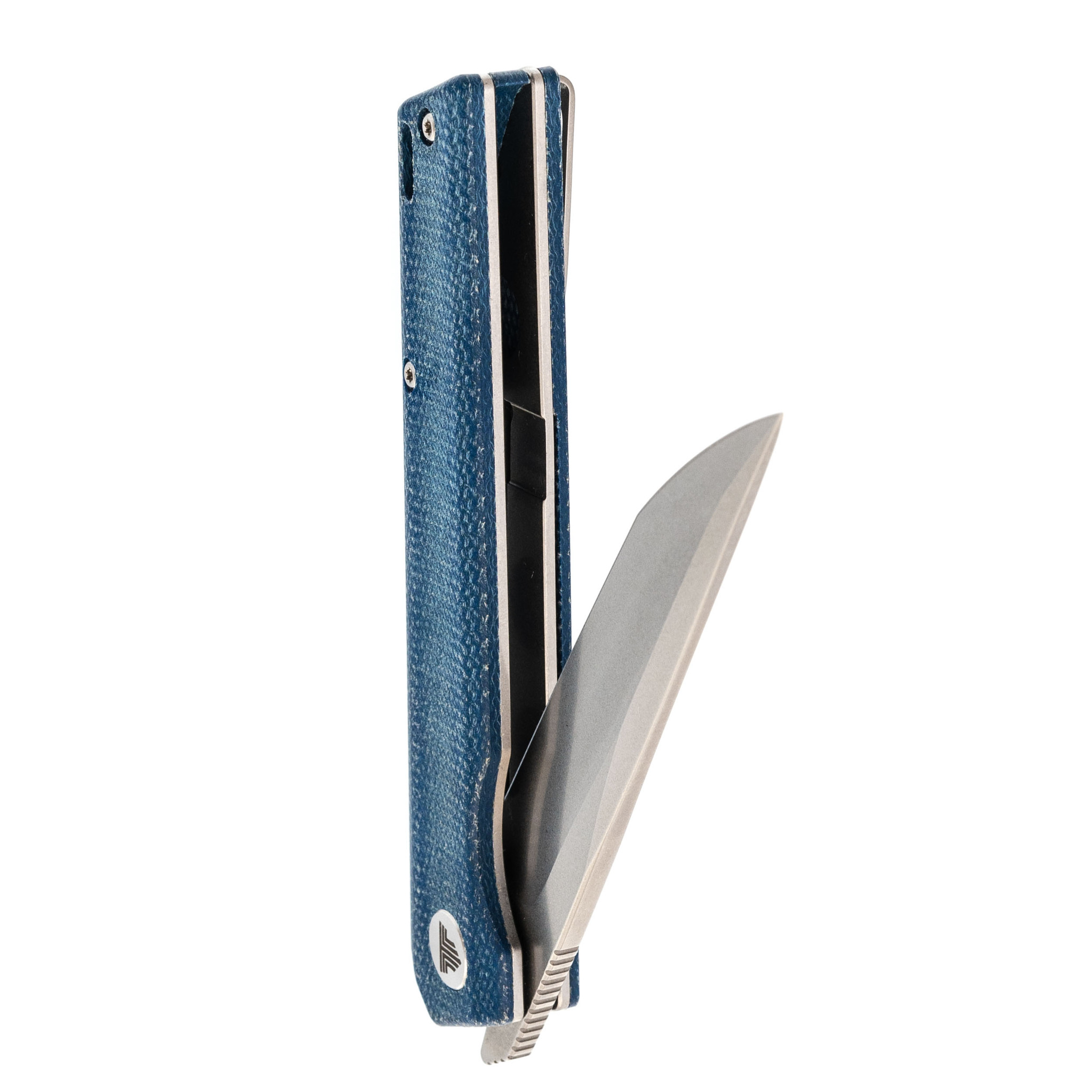 Складной нож Trivisa Equ-04L, сталь 10Cr15CoMoV, рукоять микарта, синий - фото 5