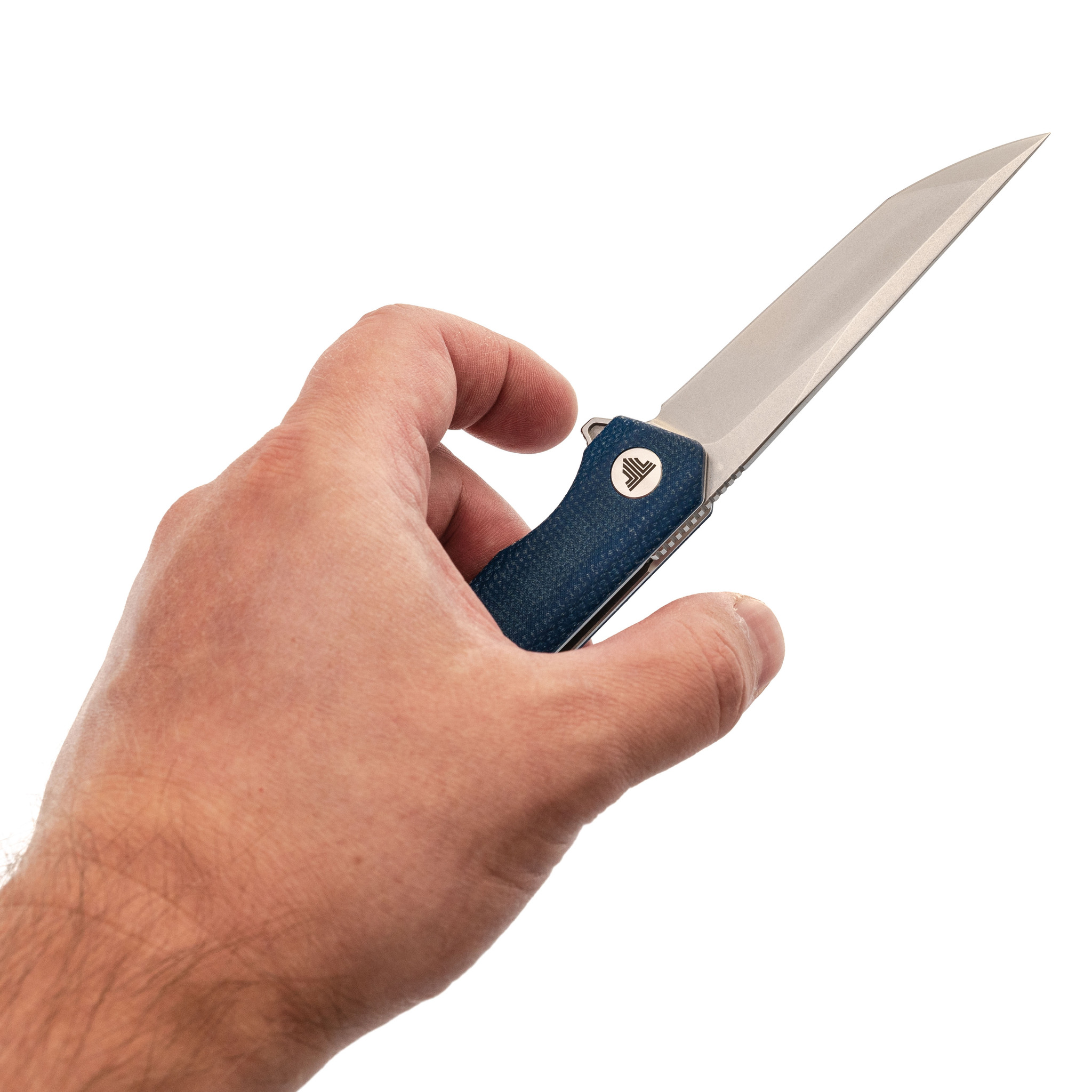 Складной нож Trivisa Equ-04L, сталь 10Cr15CoMoV, рукоять микарта, синий - фото 8