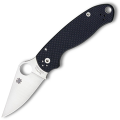 Фото Нож складной Para 3 Spyderco 223CF90VP, сталь Crucible CPM® S90V™(420V) Satin Plain, рукоять карбон, чёрный