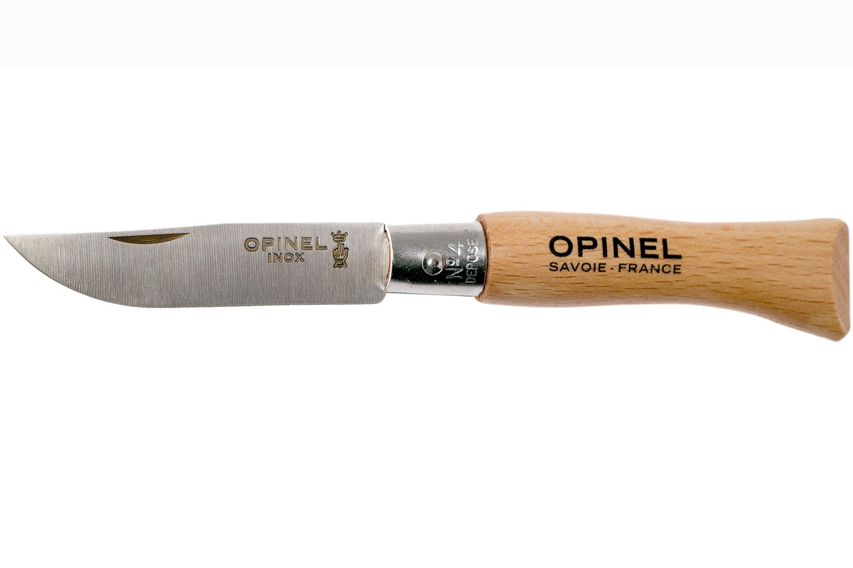 Складной Нож Opinel Stainless steel №4, нержавеющая сталь Sandvik 12C27, бук, 121040 от Ножиков
