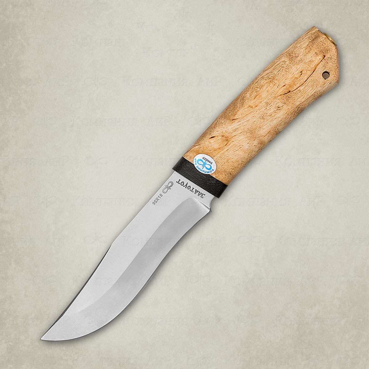 Нож Клычок-3, карельская береза, 100х13м - фото 1