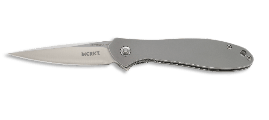 Складной нож CRKT Eros Large - Flat Handle, сталь AUS 8, рукоять сталь 420J2