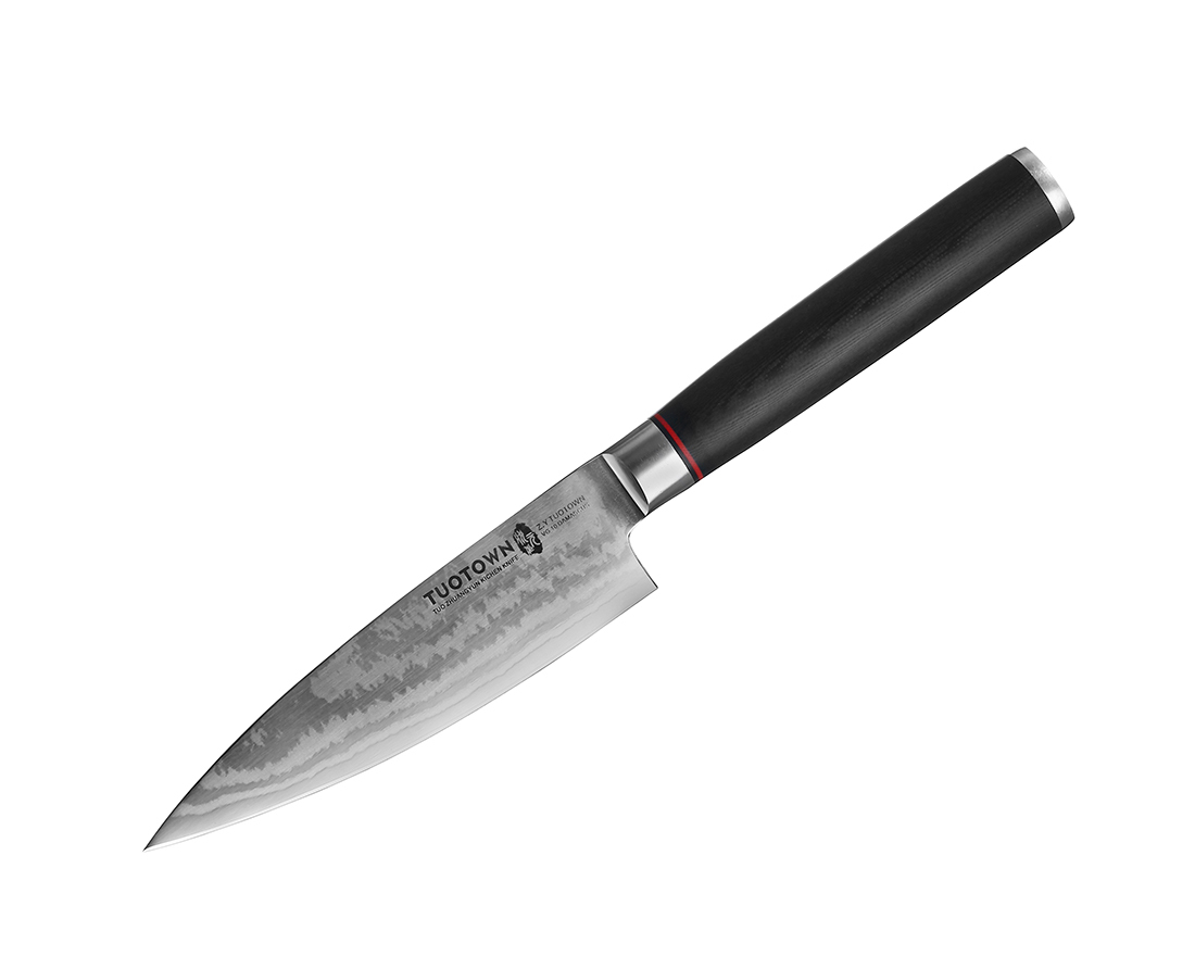 Нож кухонный Шеф(мини) Tuotown, серия G TEN, VG10 Дамасская сталь - фото 1