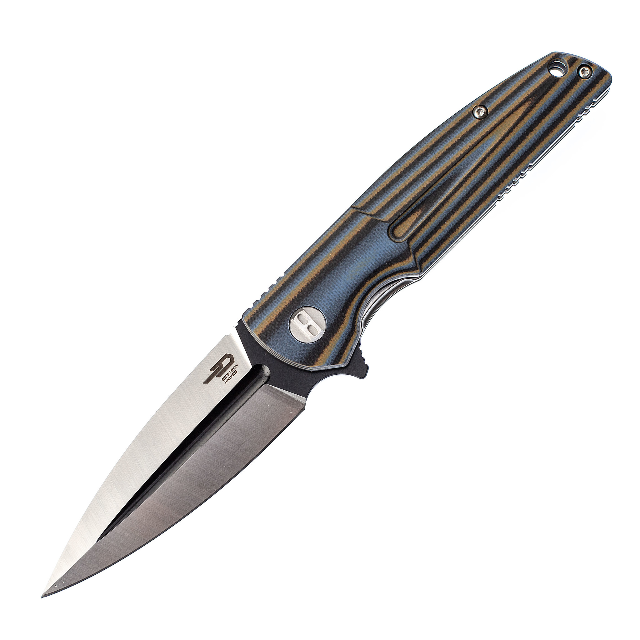 Складной нож Bestech Fin, сталь 14C28N Black/Satin, G10 Blue - фото 1