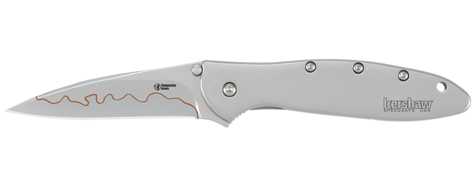 Складной нож Leek - Kershaw 1660CB (composite blade), сталь D2/Sandvik™ 14C28N, рукоять нержавеющая сталь 410