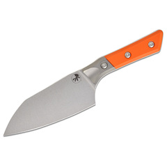 Фото Нож кухонный Сантоку Microtech Santoku Knife 6', сталь M390MK, рукоять G10, оранжевый