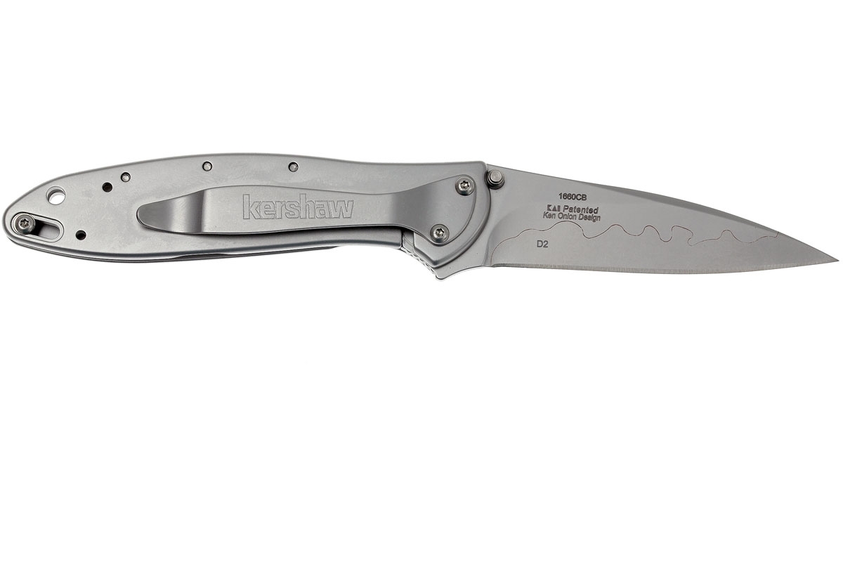 Складной нож Leek - Kershaw 1660CB (composite blade), сталь D2/Sandvik™ 14C28N, рукоять нержавеющая сталь 410 - фото 7