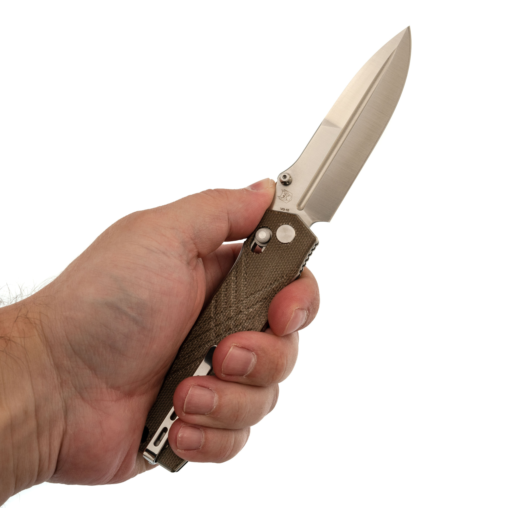 Складной нож RealSteel Muninn, сталь VG-10, рукоять Micarta - фото 6