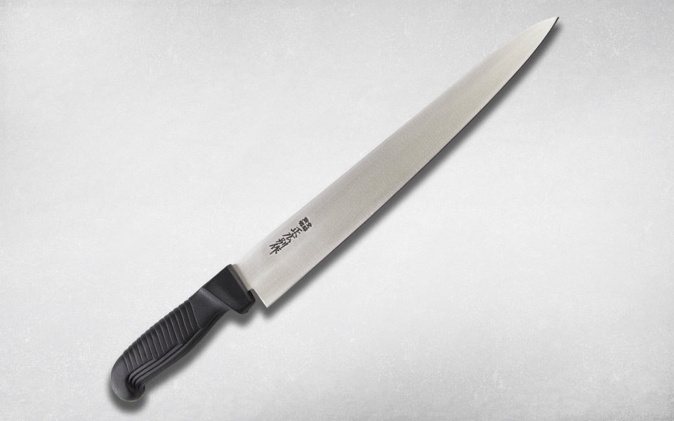 фото Нож кухонный судзихики 270 мм, masahiro, 25338, сталь molybdenum vanadium, пластик, чёрный