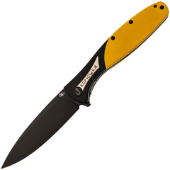 Фото Складной нож Reptilian Корюшка-01 Black, сталь VG-10, рукоять Yellow G10