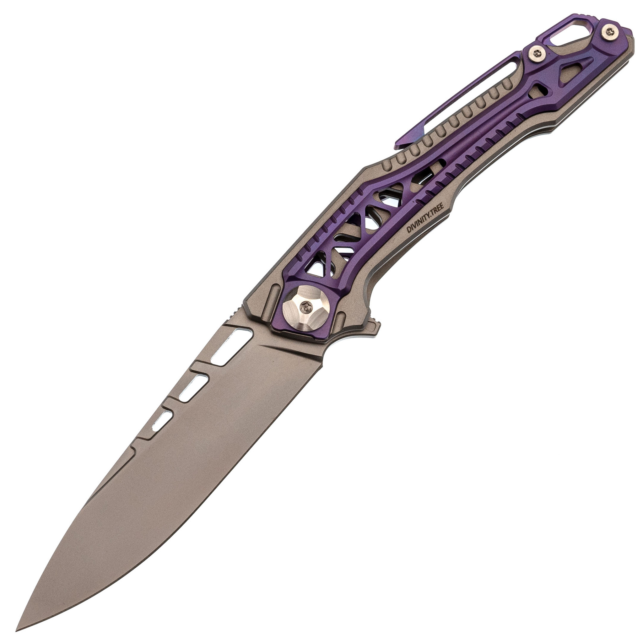 Складной нож Nimo Fat Dragon Purple, сталь M390 - фото 1