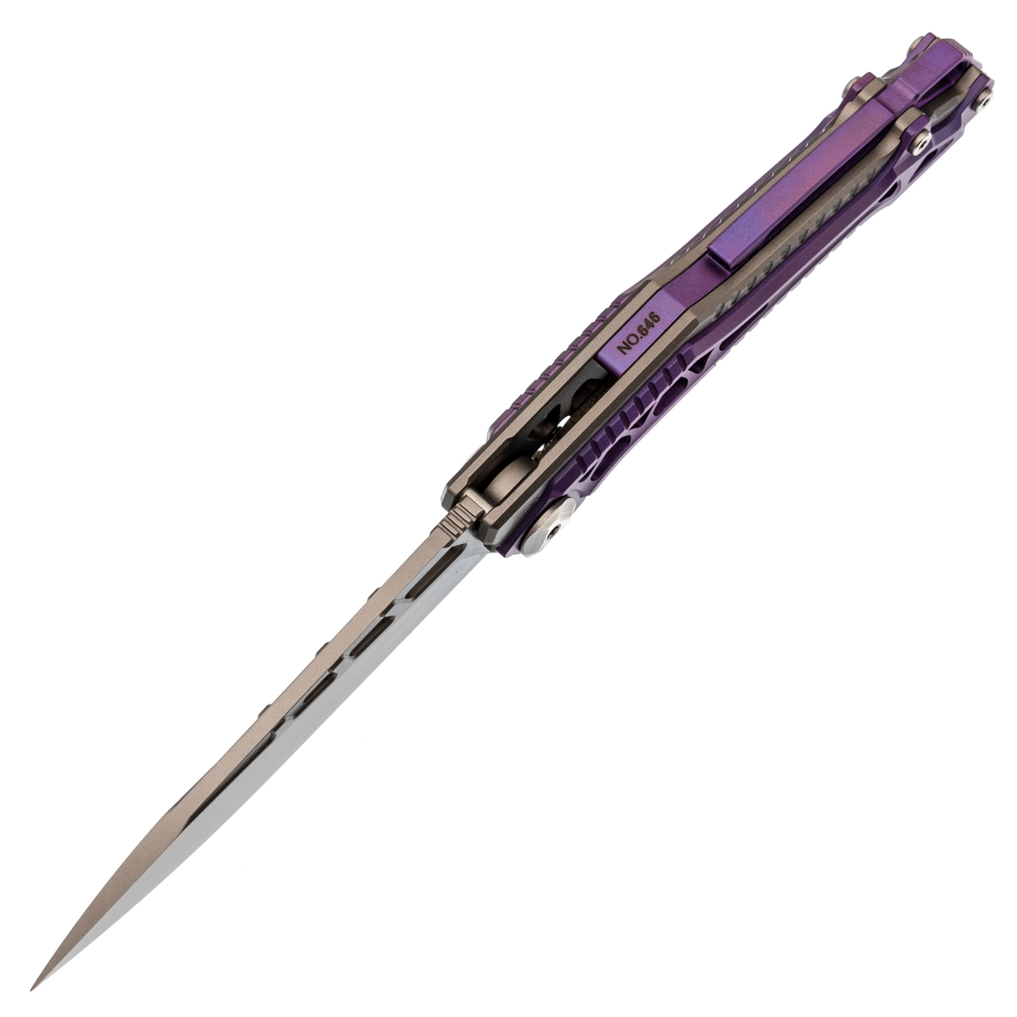 Складной нож Nimo Fat Dragon Purple, сталь M390 - фото 2