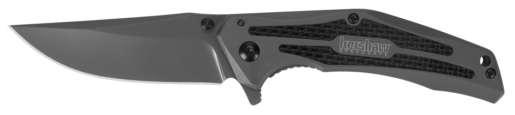 Складной полуавтоматический нож Kershaw Duojet K8300, сталь 8Cr13MoV, рукоять нержавеющая сталь/карбон - фото 1