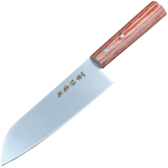 Фото Нож кухонный Kanetsune сантоку 165 мм, сталь DSR-1K6, рукоять pakka wood