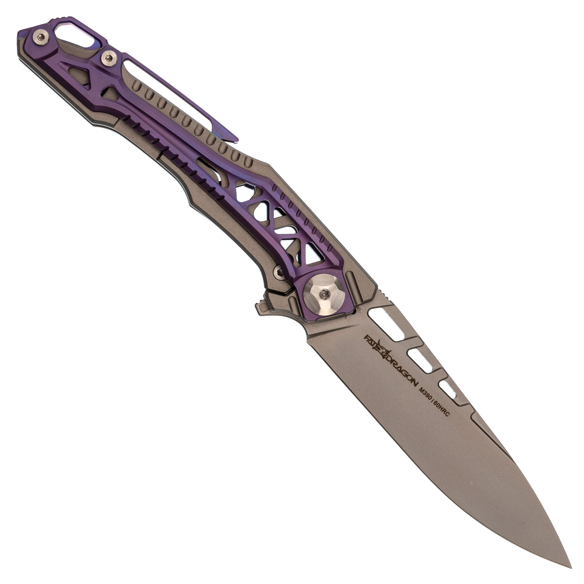 Складной нож Nimo Fat Dragon Purple, сталь M390 - фото 3