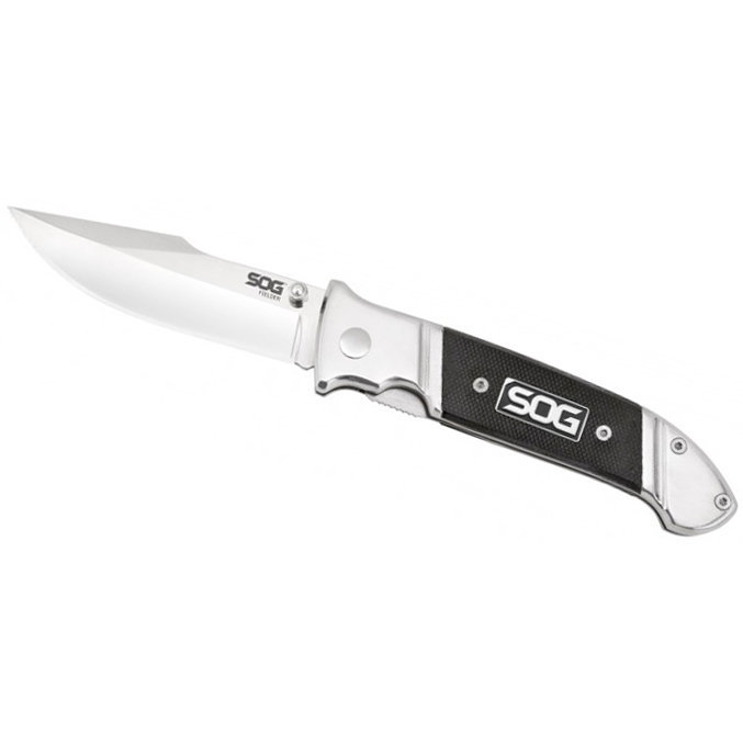 Складной нож Fielder G10 - SOG FF38, сталь 7Cr17MoV, рукоять G10, чёрный