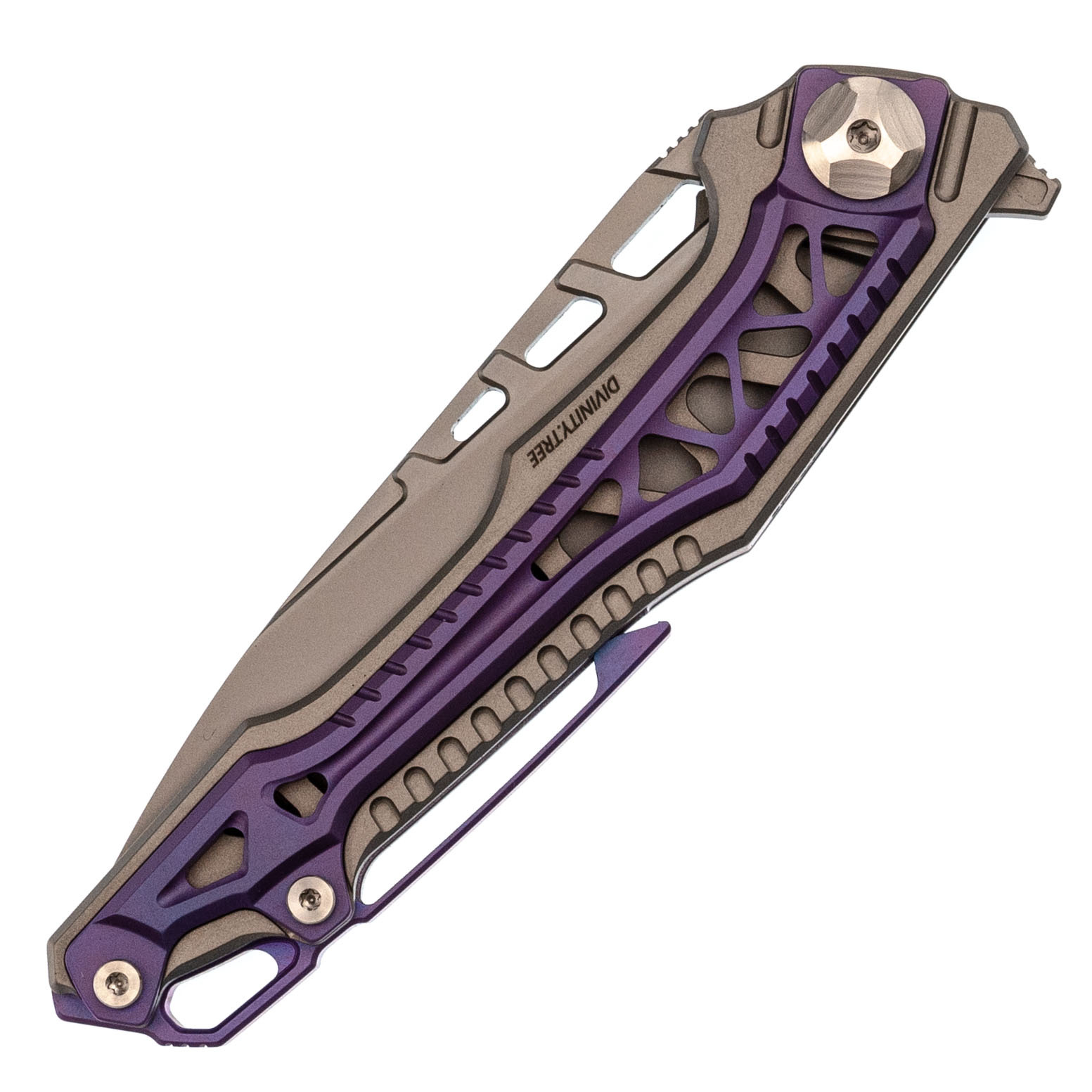 Складной нож Nimo Fat Dragon Purple, сталь M390 - фото 7
