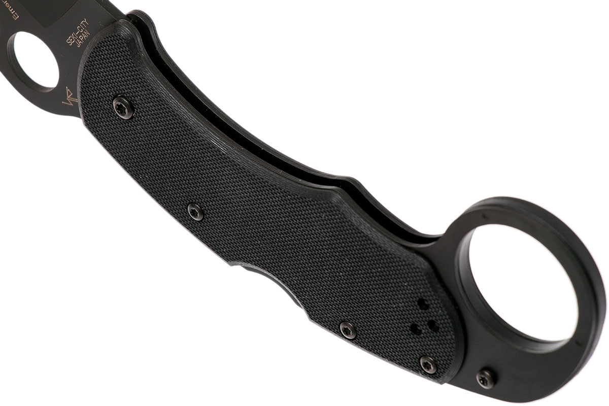 Складной нож керамбит Karahawk All Black - Spyderco 170GBBKP, сталь VG-10 Black Titanium Carbonitride (TiCN) Coating, рукоять G10, чёрный от Ножиков