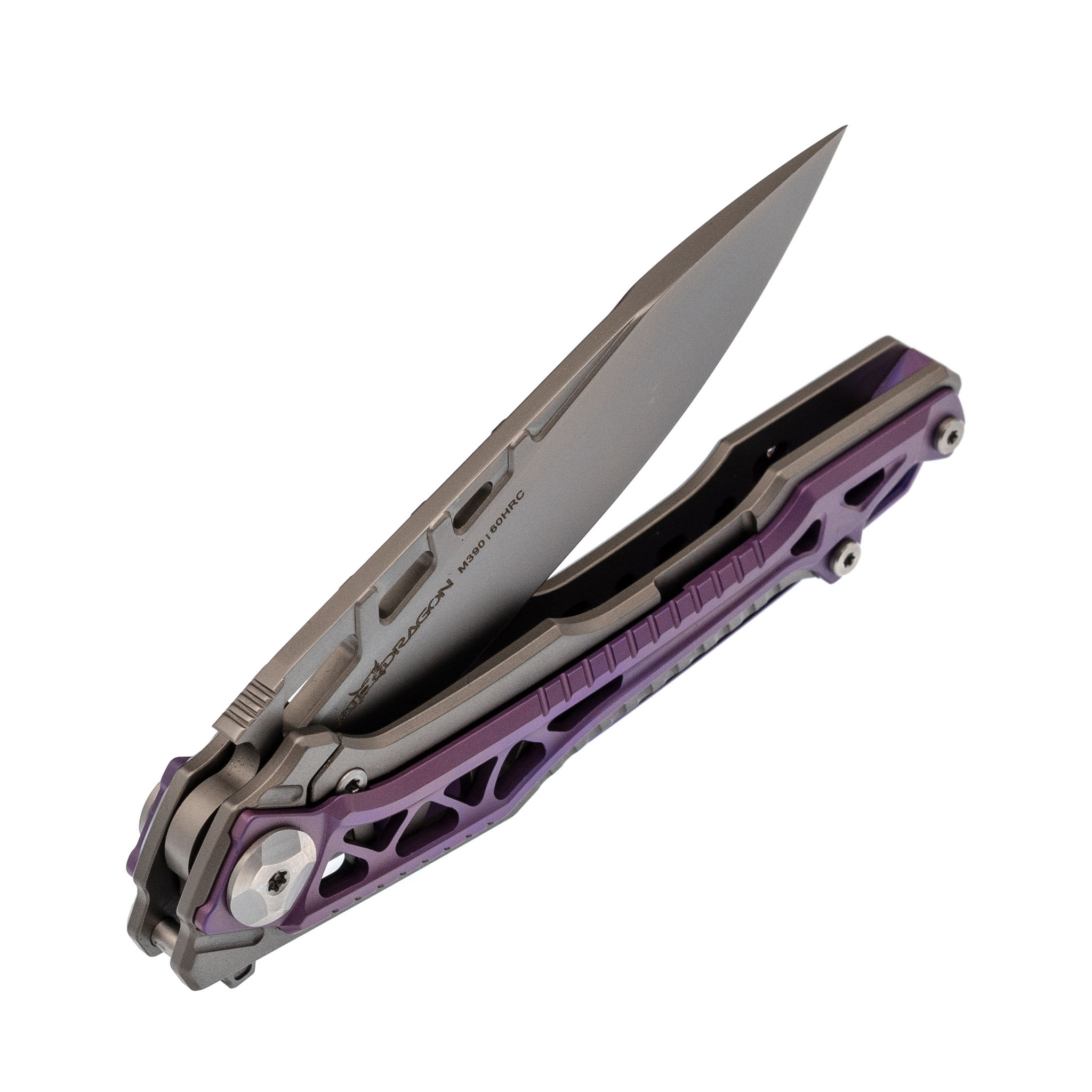 Складной нож Nimo Fat Dragon Purple, сталь M390 - фото 5