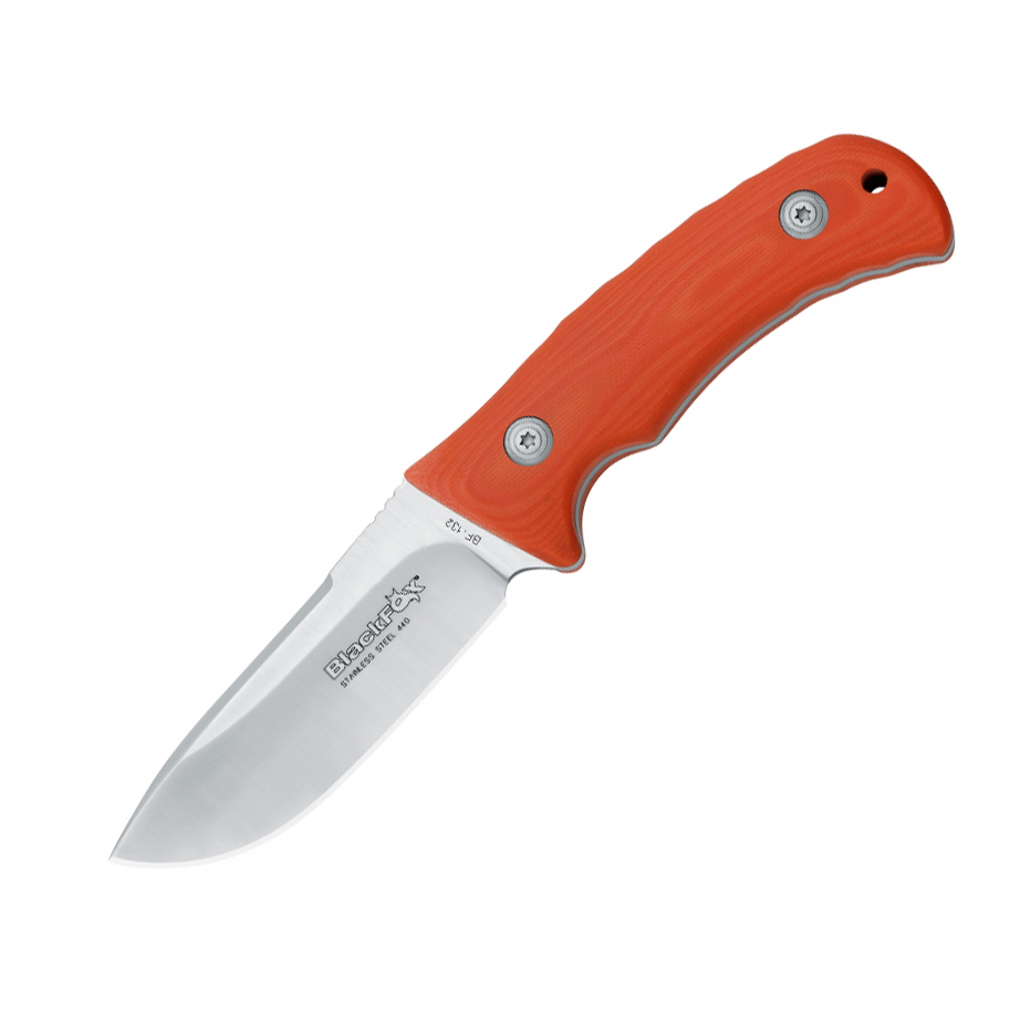 Нож Fox Blackfox Hunter, сталь 440А, рукоять стеклотекстолит G-10, оранжевый - фото 1